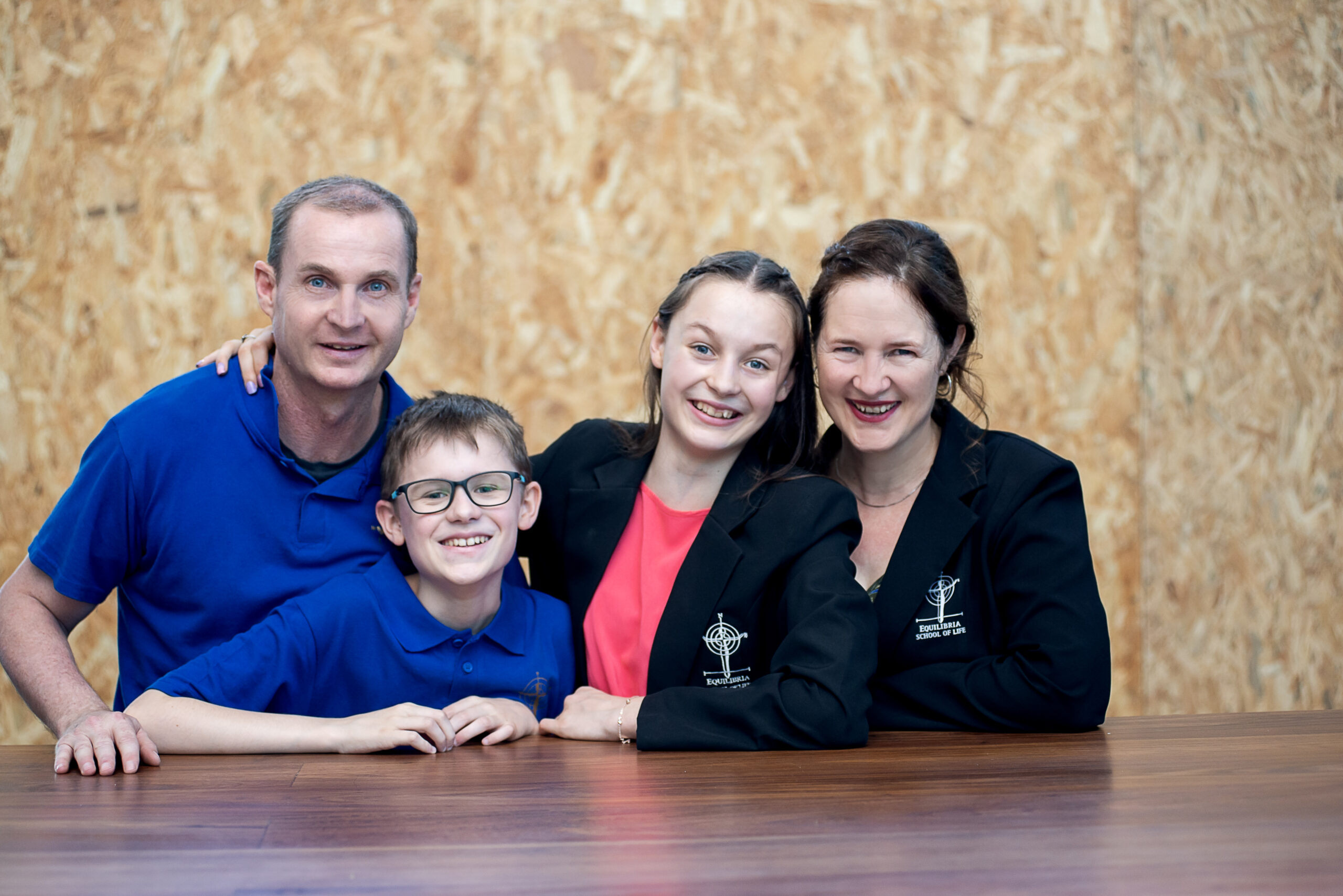 Iain and Nerine Erasmus, Equilibria’s off-site houseparents, with their family