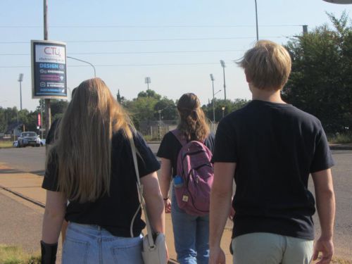 Equilibria students walking together in Potchefstroom